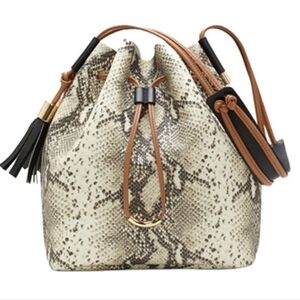 Vince Camuto Lorin Snakeskin Pattern Bucket Bag - Brand New With Tag